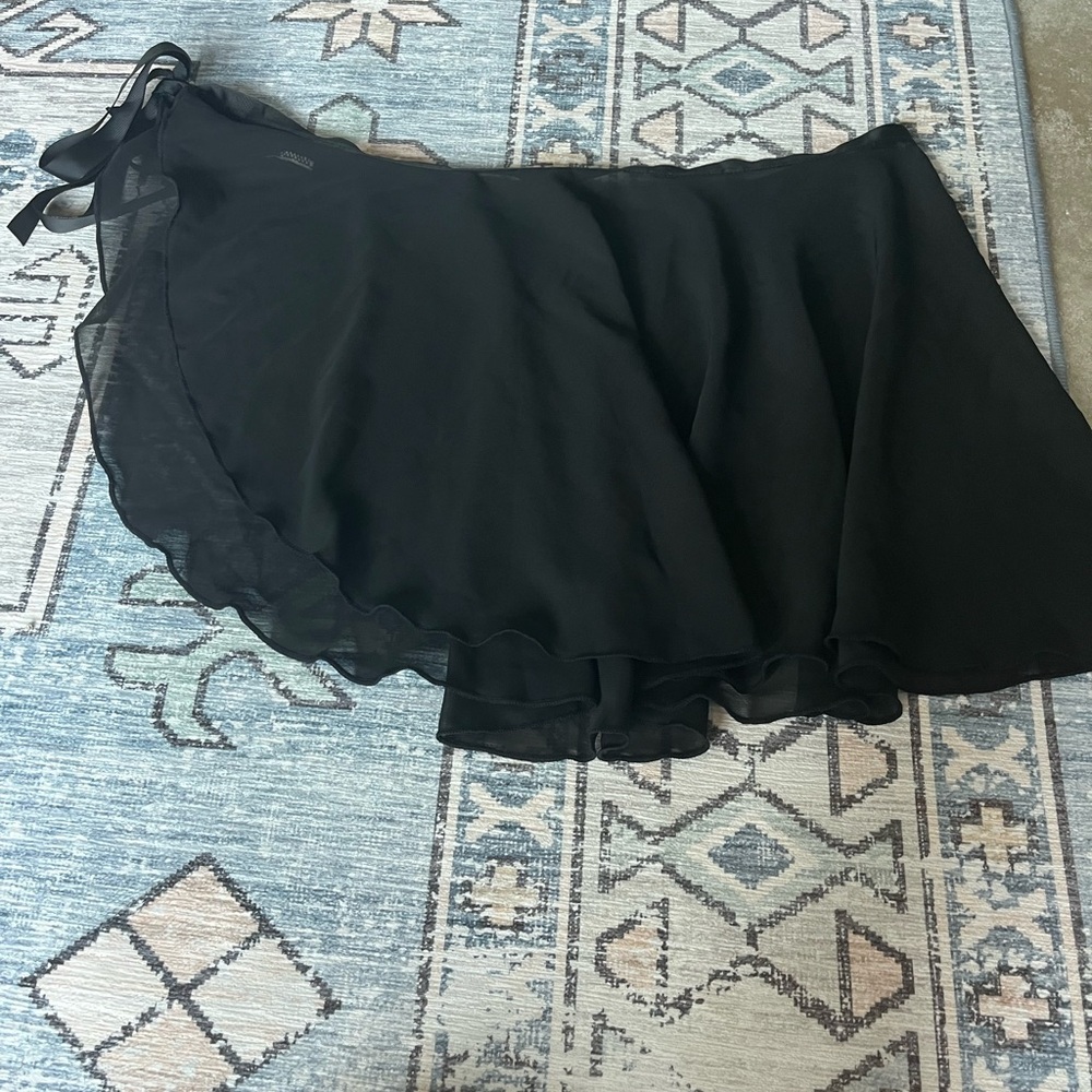 Elegant Black Wrap Skirt